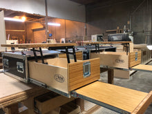 Load image into Gallery viewer, Overland Vehicle Storage system for SUV, Jeep JK / JL, 4Runner. Side view of the rail Kitchen Pullout Upgrade.