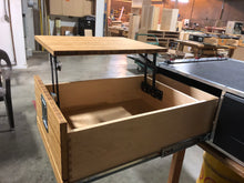 Load image into Gallery viewer, Overland Vehicle Storage system for SUV, Jeep JK / JL, 4Runner. Close up view of the Trail Kitchen Pullout Upgrade.