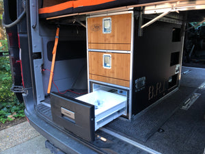 Overland Vehicle Storage System for Sprinter Vans - fridge view